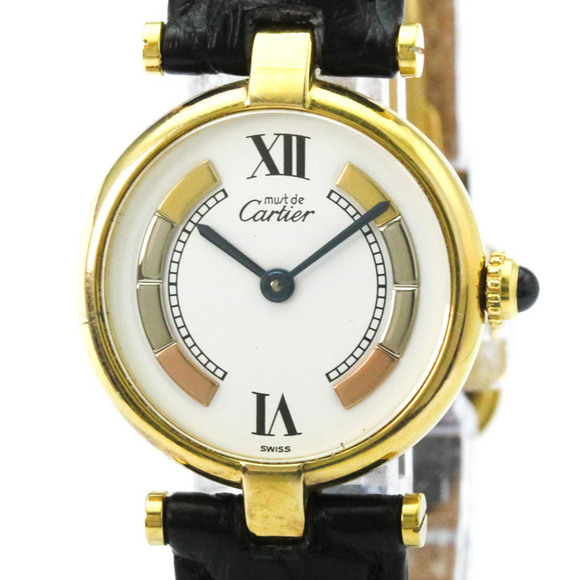CARTIER Accessories - CARTIER Must Vendome Vermeil Gold Plated Quartz Ladies Watch W1006554